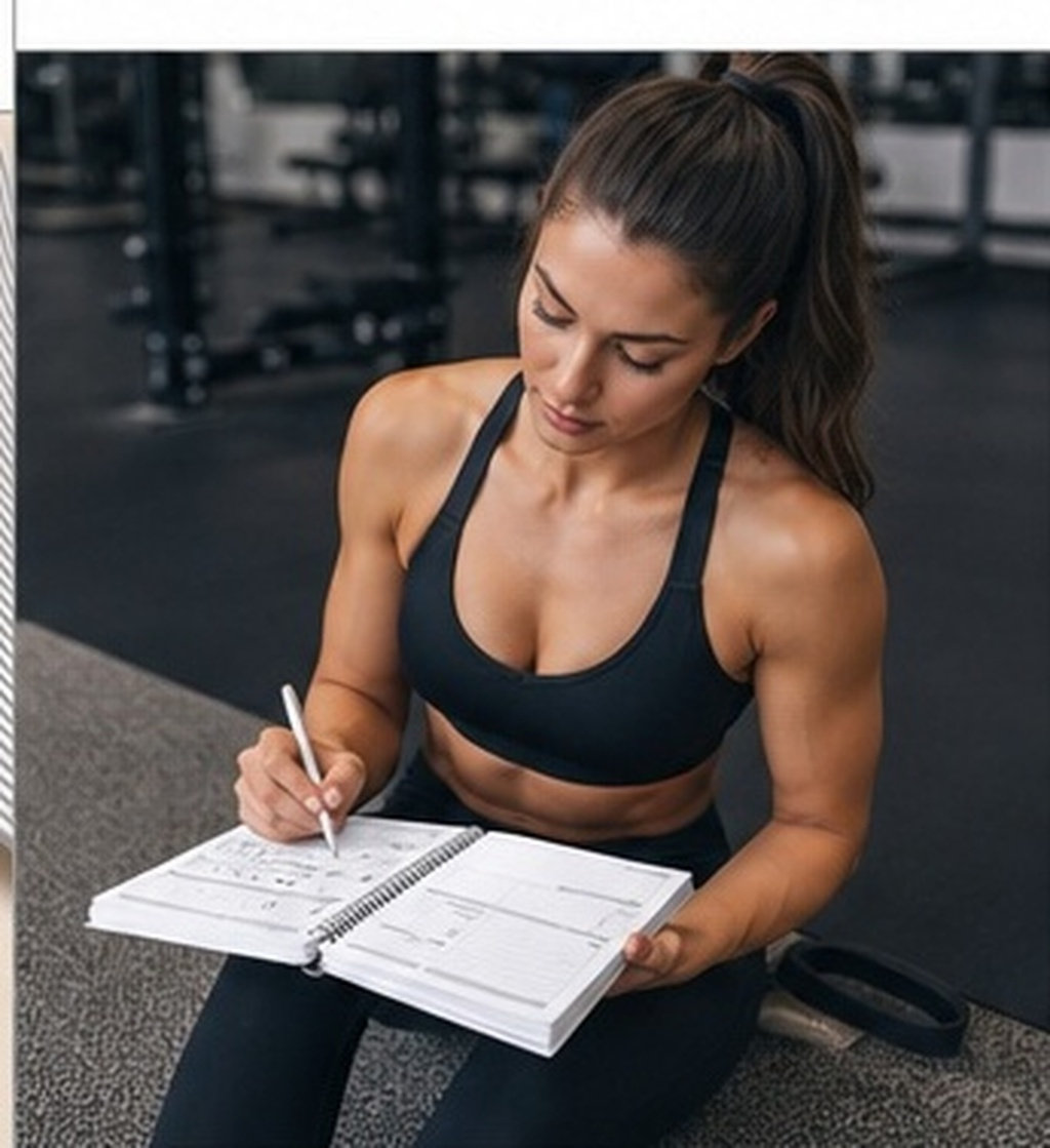 Fitness Journal Planner - Fitness Workout Journal 11.7x8.5 Gym Planner