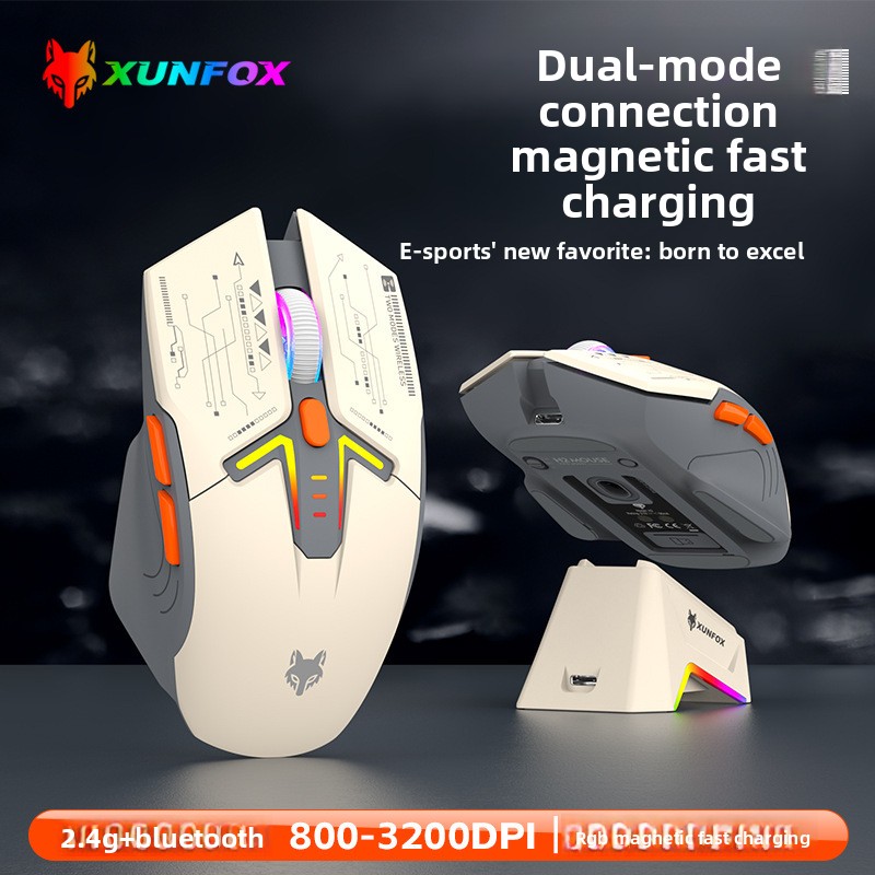 Fitness Journal Planner - H2 charging RGB luminous mouse Bluetooth