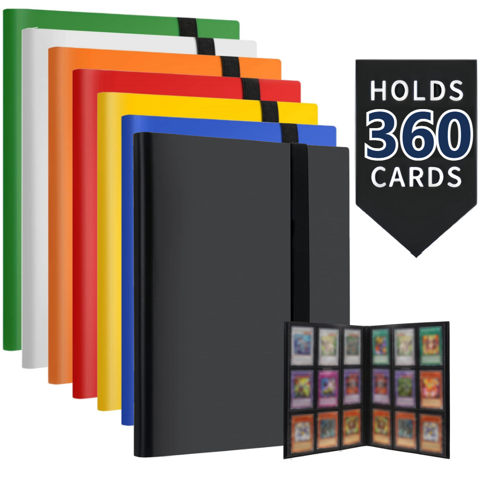 Fitness Journal Planner - 9-Pocket Card Binder (360 Cards) Protective