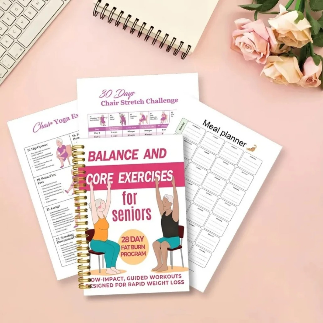 Chair Yoga Exercise Notebook F - Fitness Journal Planner 评论和价格