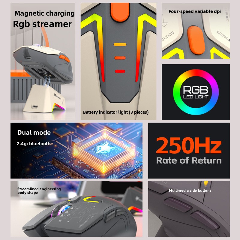 H2 charging RGB luminous mouse - Fitness Journal Planner 评论和价格