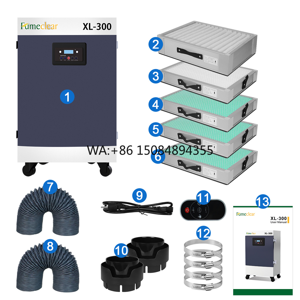 H13 330W 5-stage Filters  Extr - Air Purifier Hepa 评论和价格