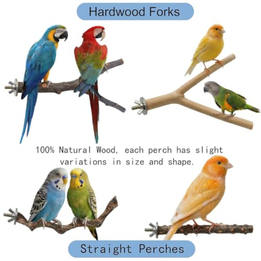 8PCS natural wood bird perches - Health & Wellness Festival 评论和价格